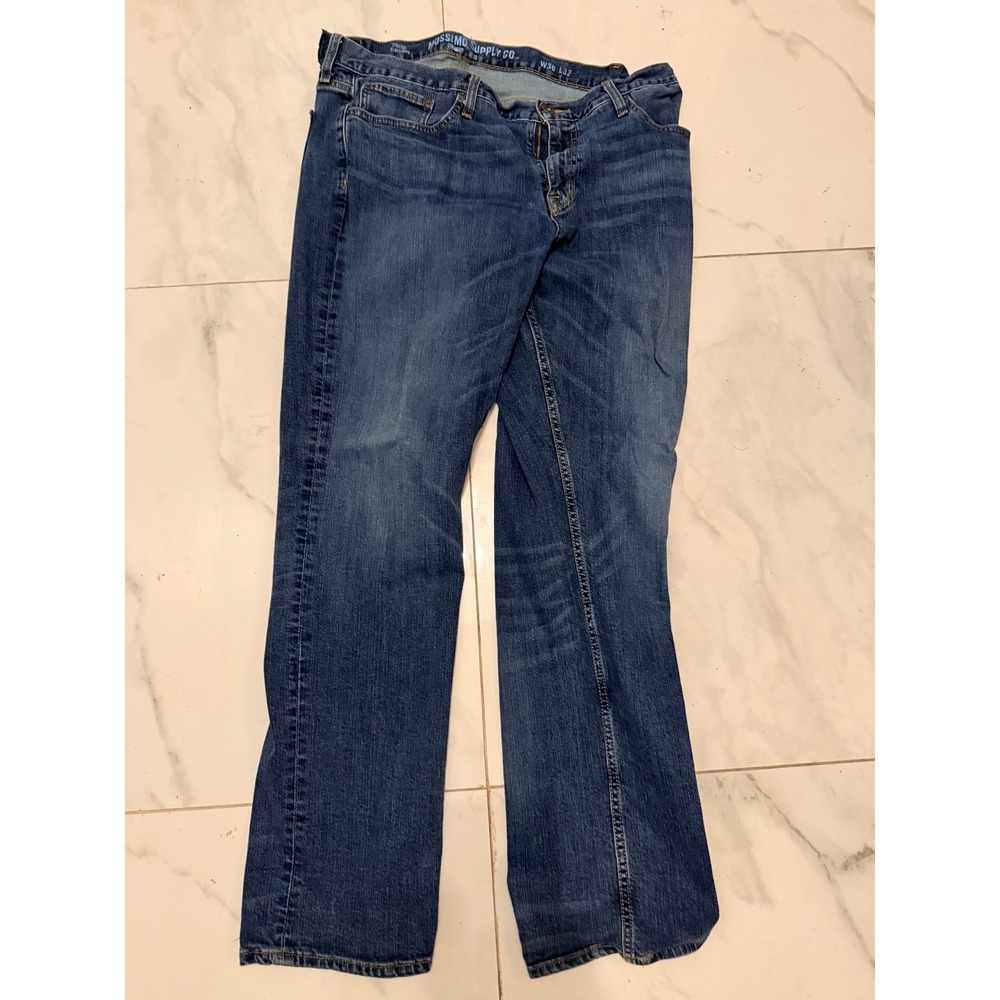 Mossimo Supply Co Mens Straight Leg Stretch Jeans Blue Medium Wash W38 L32